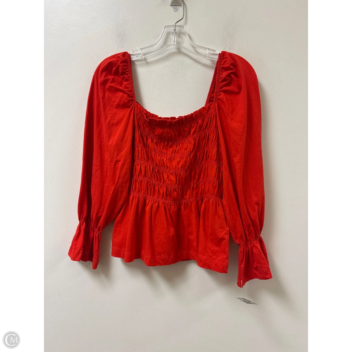 Top Long Sleeve By H&m In Red, Size: S