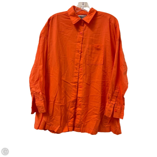 Blouse Long Sleeve By Beach Riot In Orange, Size: S