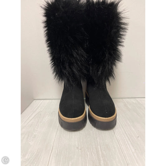 Boots Mid-calf Flats By Clothes Mentor In Black, Size: 6.5