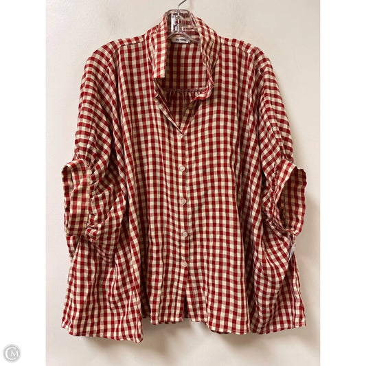Tunic Short Sleeve By Clothes Mentor In Red, Size: S