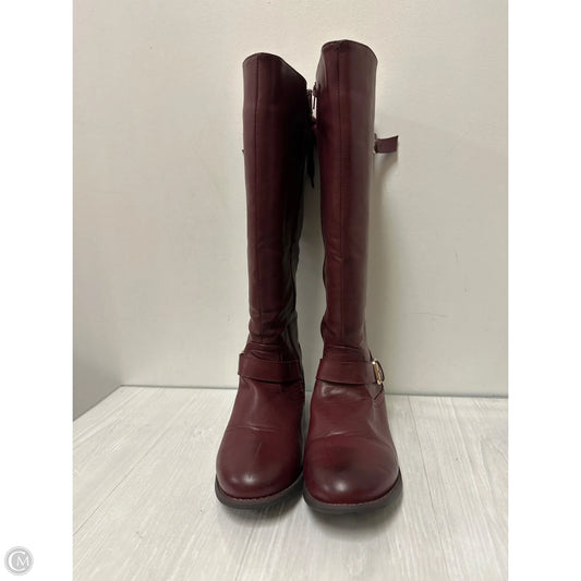 Boots Knee Flats By Cloudwalkers In Red, Size: 11