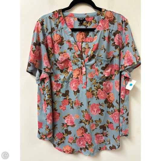 Top Short Sleeve By Torrid In Floral Print, Size: 2x