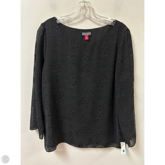 Top Long Sleeve By Vince Camuto In Black, Size: M