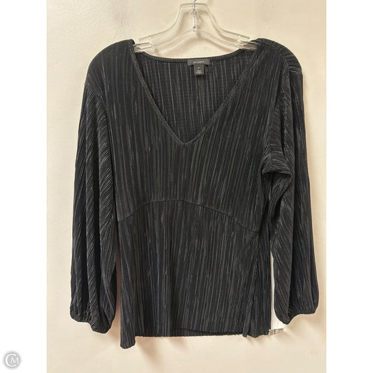 Top Long Sleeve By Halogen In Black, Size: M