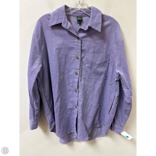 Jacket Shirt By Wild Fable In Purple, Size: S