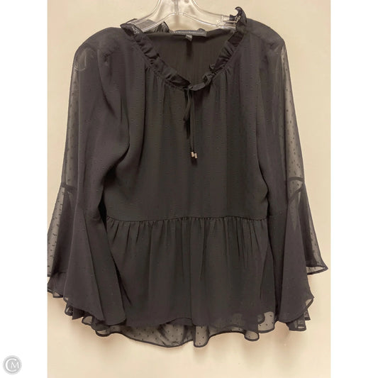 Top Long Sleeve By White House Black Market In Black, Size: L