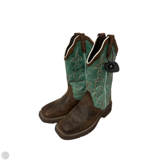 Boots Western By Justin In Teal, Size: 6