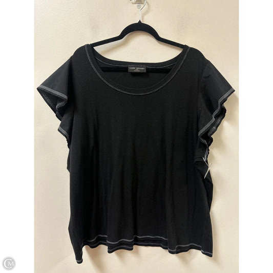 Top Short Sleeve By Lane Bryant In Black, Size: 4x