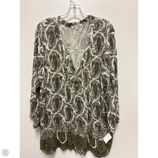 Top Long Sleeve By Rose And Olive In Green, Size: 3x