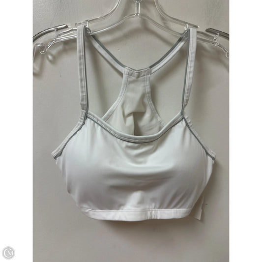 Athletic Bra By Clothes Mentor In White, Size: L