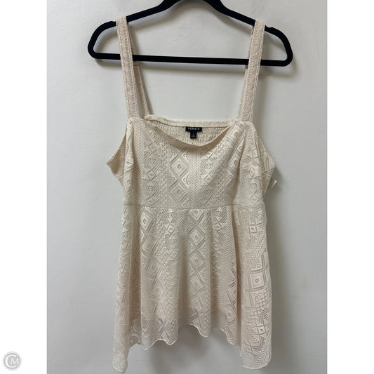 Top Sleeveless By Torrid In Cream, Size: 1x