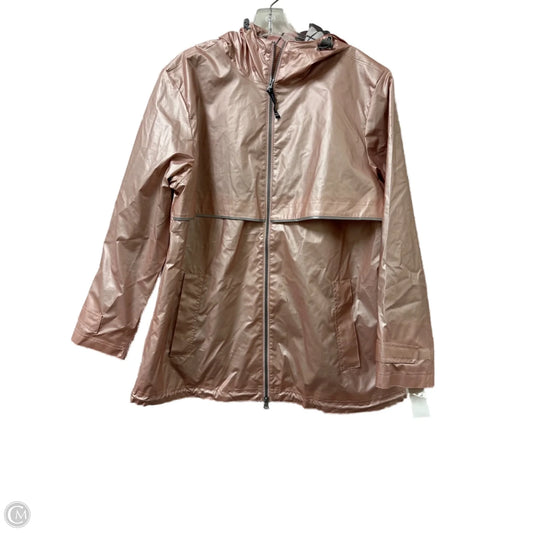 Jacket Windbreaker By Clothes Mentor In Pink, Size: Xl