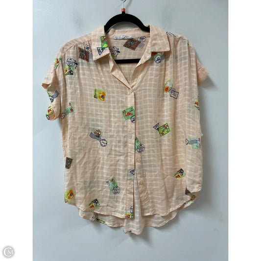 Blouse Short Sleeve By Jane And Delancey In Cream, Size: S