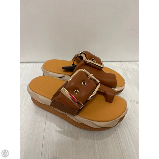 Sandals Flats By Cma In Brown, Size: 8.5