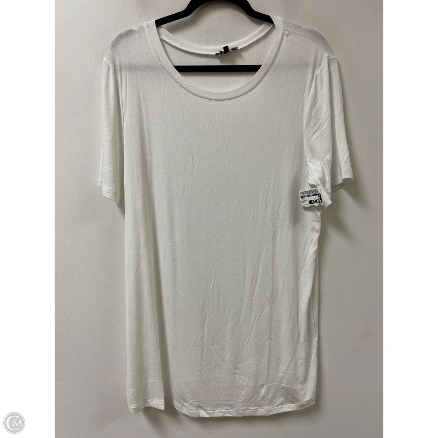 Top Short Sleeve By Clothes Mentor In White, Size: L