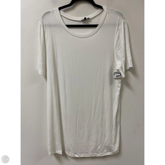 Top Short Sleeve By Clothes Mentor In White, Size: L