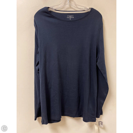 Top Long Sleeve By Talbots In Navy, Size: 2x