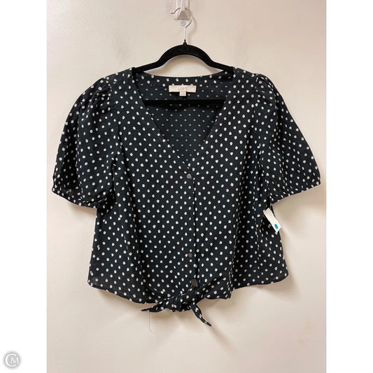 Top Short Sleeve By Loft In Black, Size: M
