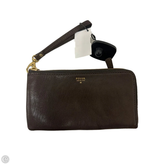 Wallet Leather By Fossil, Size: Large