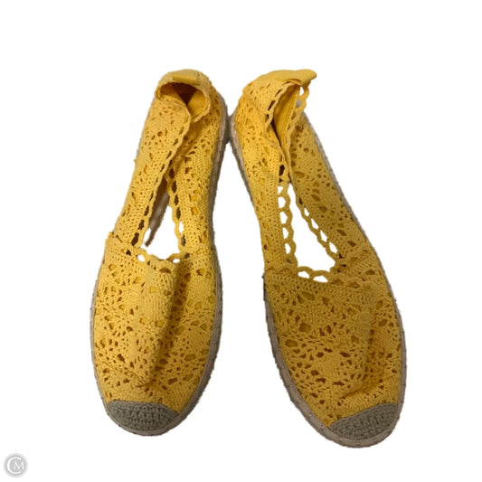 Shoes Flats By Clothes Mentor In Yellow, Size: 9.5