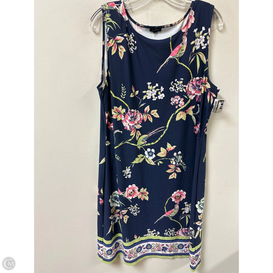 Dress Casual Midi By Talbots In Navy, Size: L