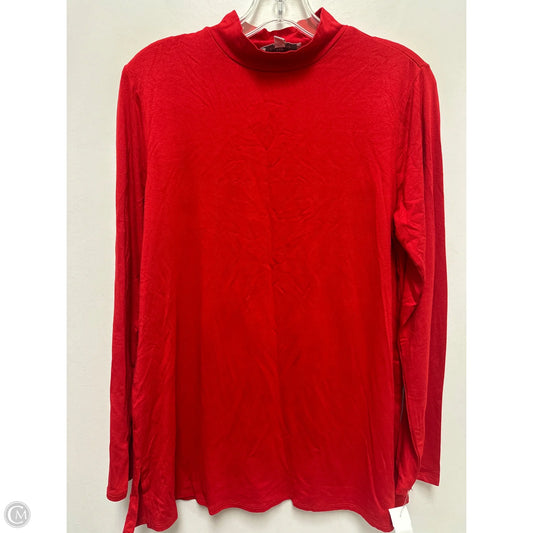 Top Long Sleeve By New Directions In Red, Size: L