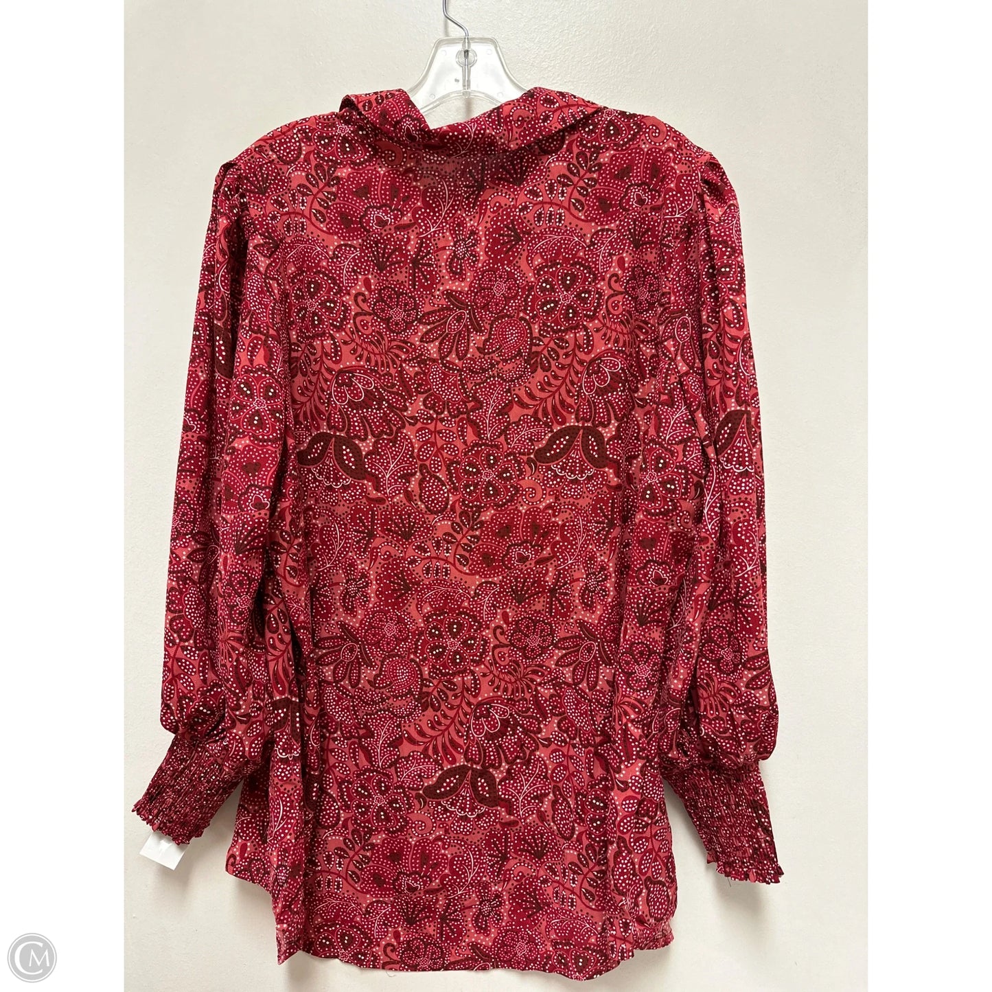 Top Long Sleeve By Clothes Mentor In Red, Size: Xl