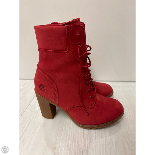 Boots Ankle Heels By Timberland In Red, Size: 6