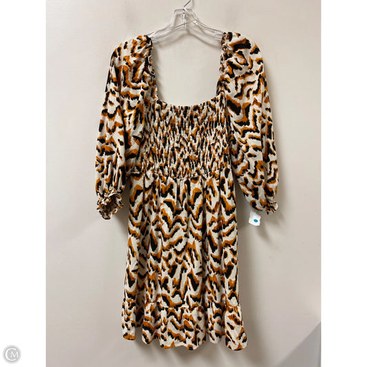 Dress Casual Midi By The Get In Black & Orange, Size: M