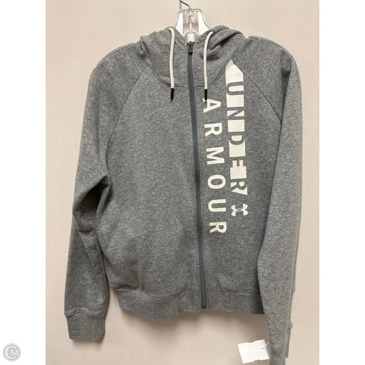 Athletic Jacket By Under Armour In Grey, Size: L
