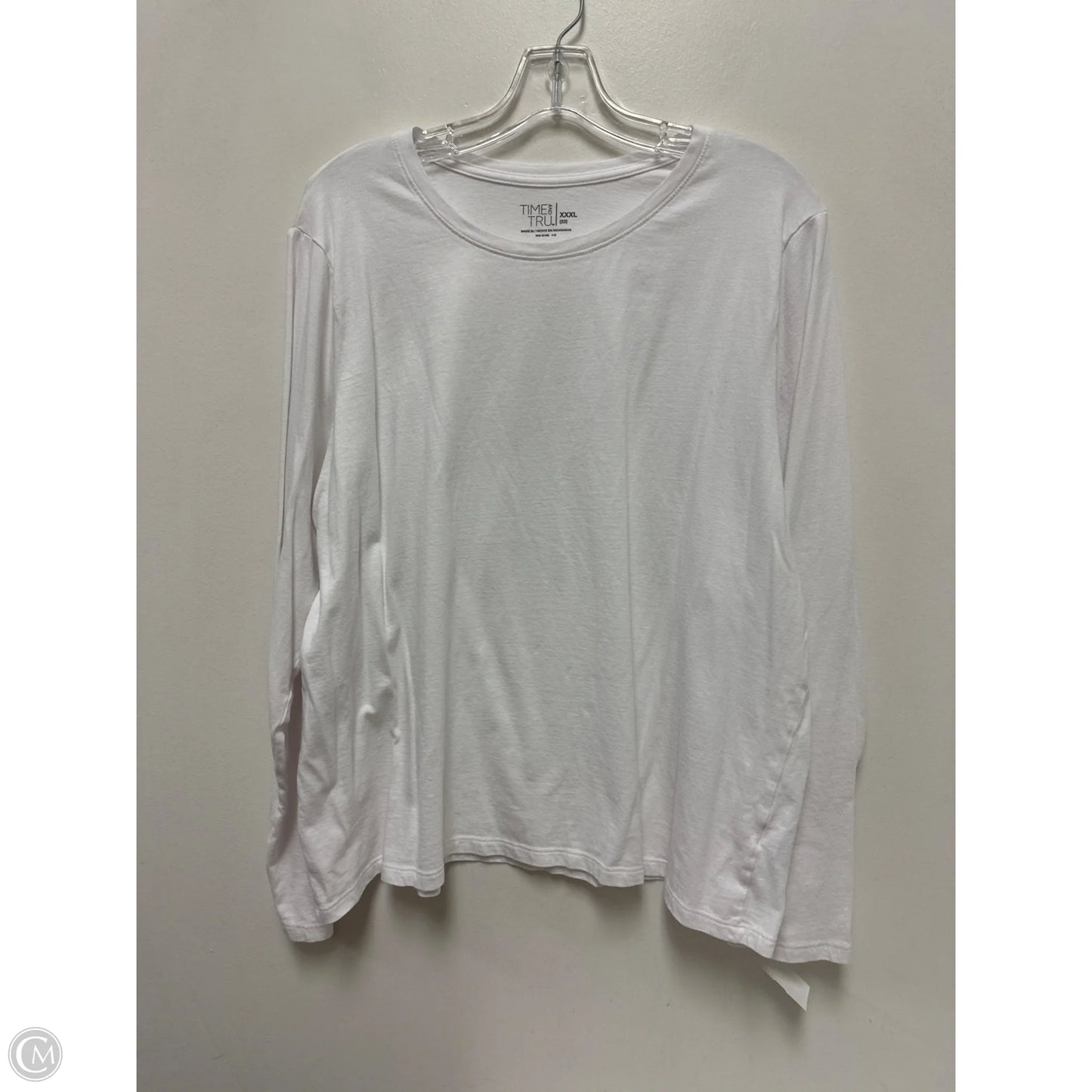 Top Long Sleeve By Time And Tru In White, Size: 3x