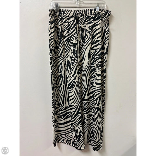Pants Wide Leg By Rachel Zoe In Black & Cream, Size: L
