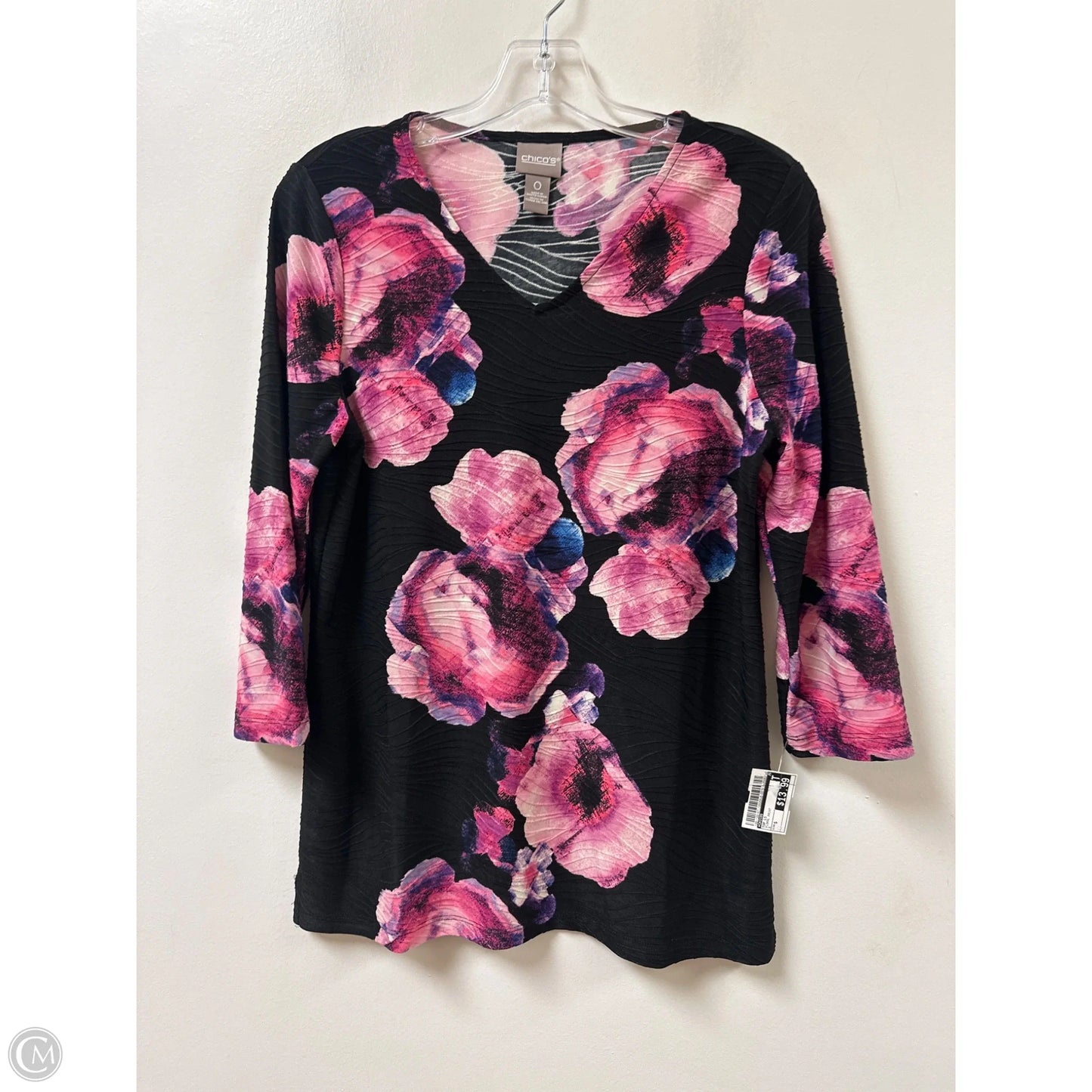 Top Long Sleeve By Chicos In Floral Print, Size: S