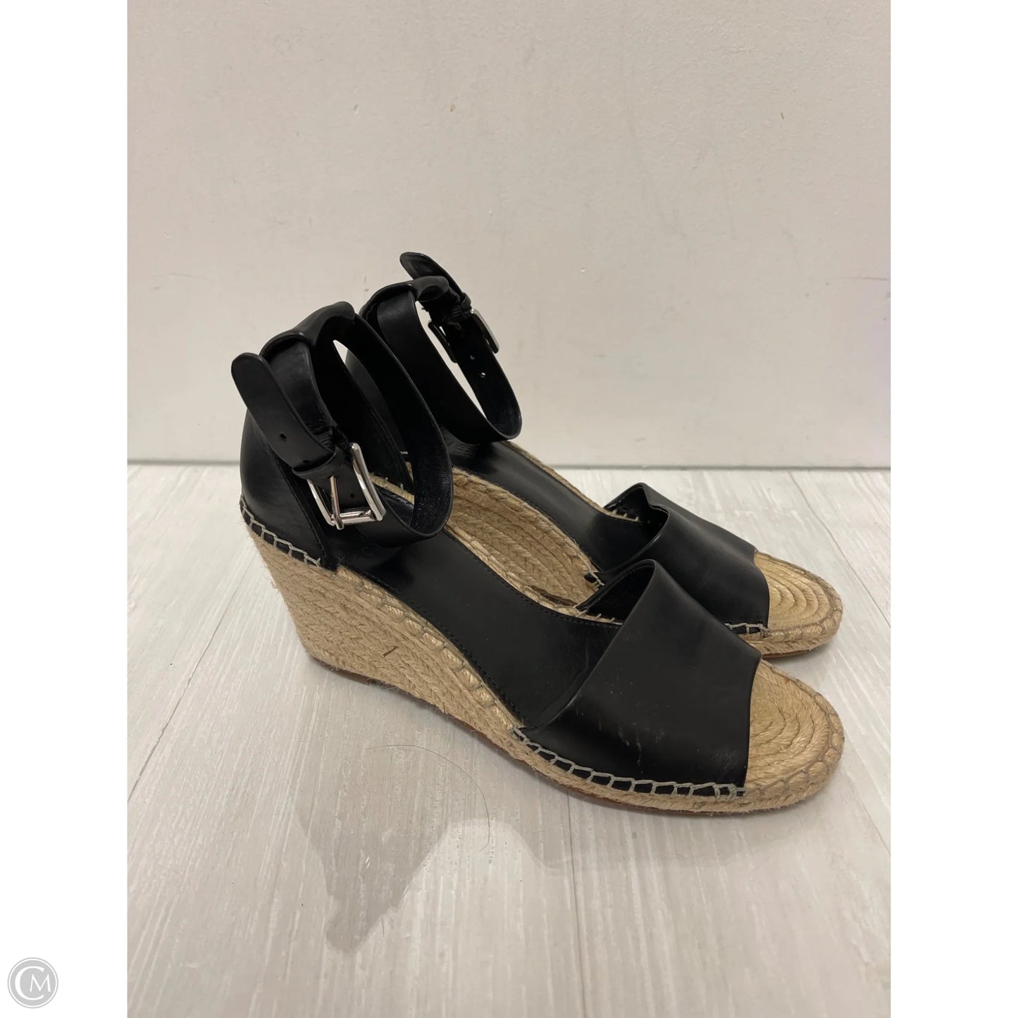 Sandals Heels Wedge By Vince Camuto In Black, Size: 10