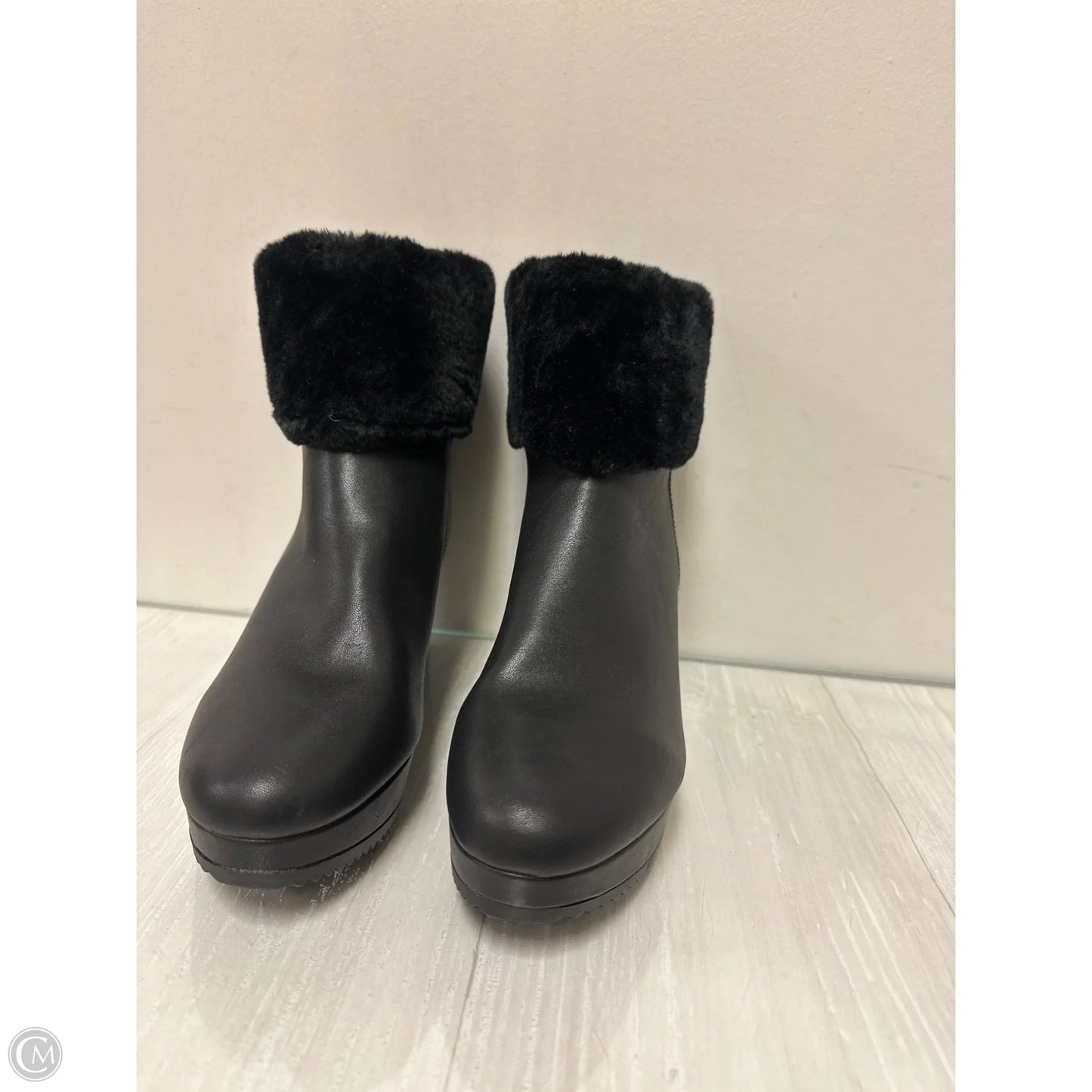 Boots Ankle Heels By Dkny In Black, Size: 10