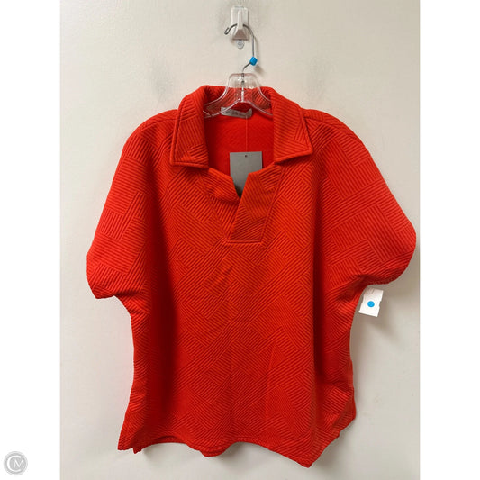 Tunic Short Sleeve By Clothes Mentor In Orange, Size: M