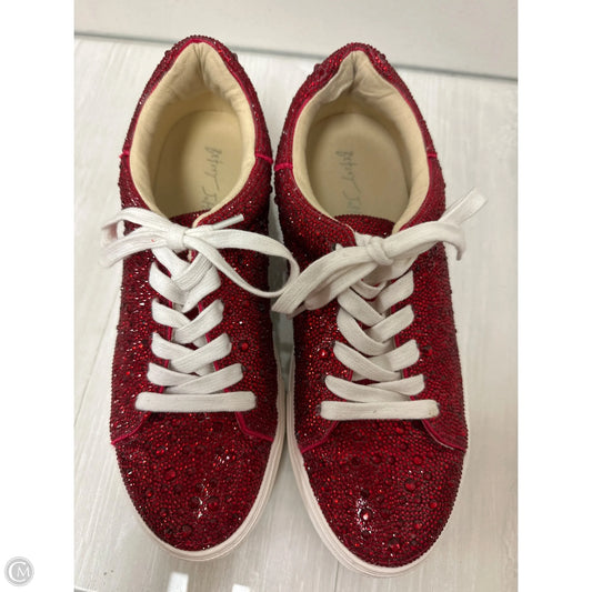 Shoes Sneakers By Betsey Johnson In Red, Size: 9