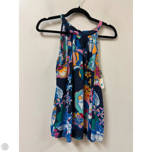 Top Sleeveless By Halogen In Navy, Size: M