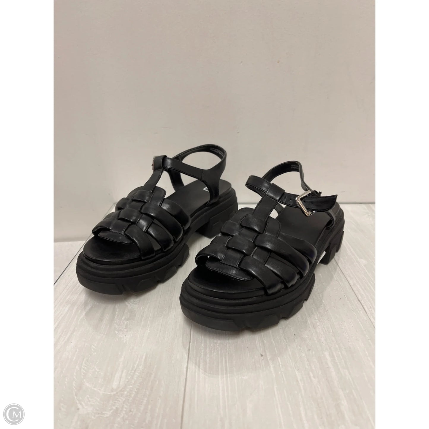 Sandals Heels Platform By Bp In Black, Size: 8