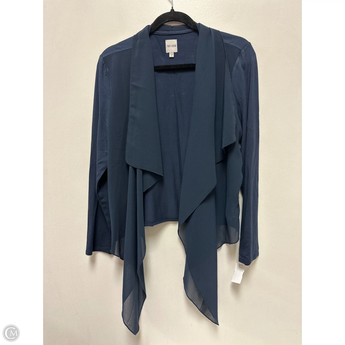 Sweater Cardigan By Nic + Zoe In Navy, Size: L