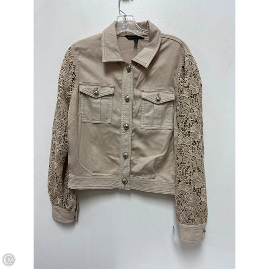 Jacket Denim By White House Black Market In Tan, Size: L