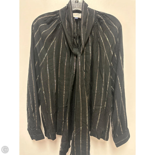 Blouse Long Sleeve By Universal Thread In Black, Size: M