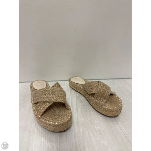 Sandals Flats By Clothes Mentor In Tan, Size: 6.5