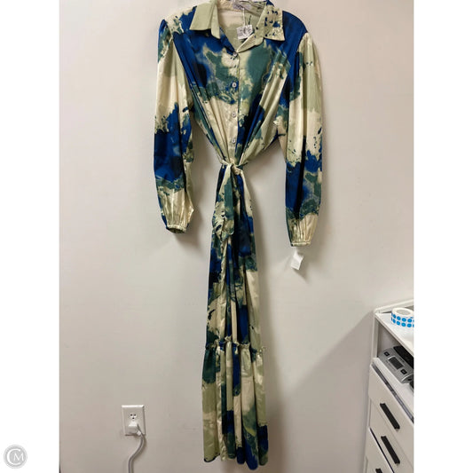 Dress Casual Maxi By Clothes Mentor In Blue & Green, Size: 2x