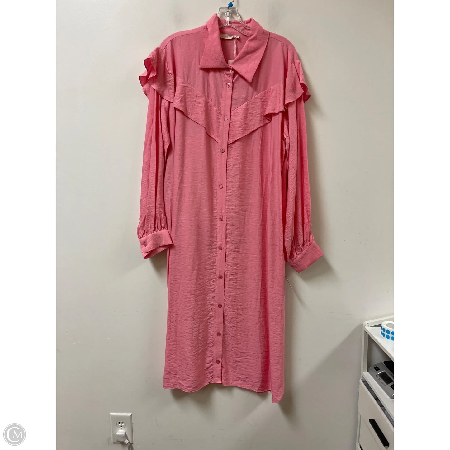 Dress Casual Maxi By Clothes Mentor In Pink, Size: 1x