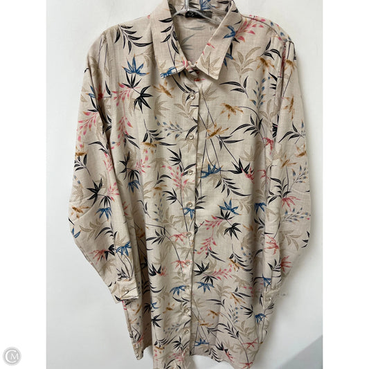 Dress Casual Midi By Clothes Mentor In Tan, Size: L