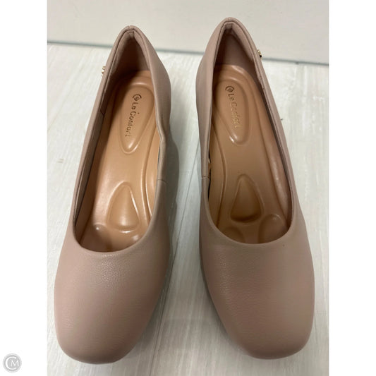 Shoes Heels Block By Clothes Mentor In Tan, Size: 8.5