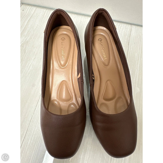 Shoes Heels Block By Clothes Mentor In Brown, Size: 8.5