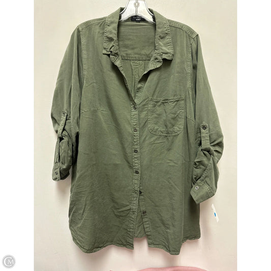 Blouse Long Sleeve By Velvet Heart In Green, Size: Xl