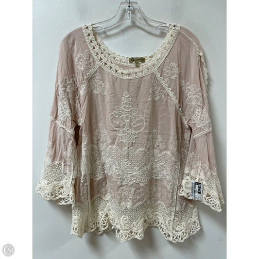 Top Long Sleeve By Democracy In Pink, Size: Xs